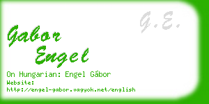 gabor engel business card